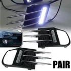 For 2009-2013 Volkswagen VW Golf MK6 GTI Pair LED DRL Chrome Fog Light Cover