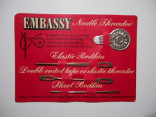 Vintage 1940s EMBASSY Sewing Notion Needle Threaders British Needle Co. England