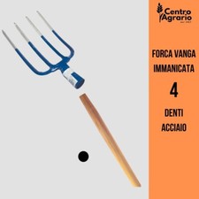 Forca Vanga 4 Denti quadrangolari in acciaio per orto giardino piante con manico
