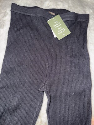 H&M M Medium Grey Ribbed Leggings Sleep Pants Lounge PJs Pajamas NWT NEW
