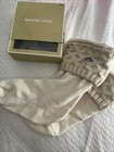 NWT Michael Kors Ribbed Fleece Knit Boot Socks for Tall Boots (L/XL) Vanilla — photo 1