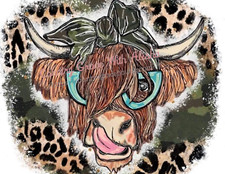 Sublimation Print Camo Leopard Cow Ready to Press Heat Transfer