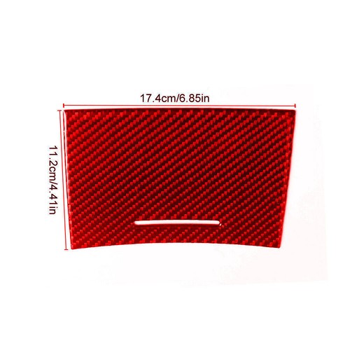 For Chrysler 300 Red Carbon Fiber Central Console Storage Box Panel Decor Trim - Picture 2 of 11