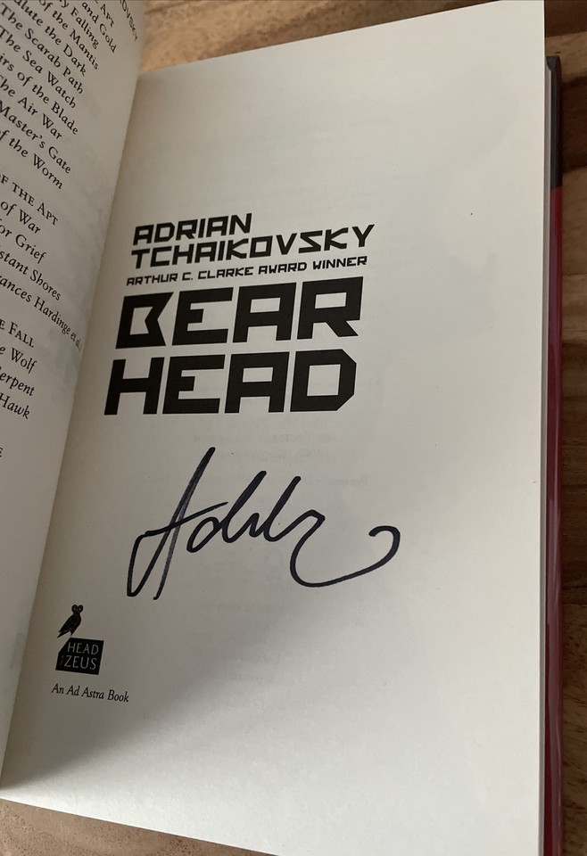 Signed Bear Head by Adrian Tchaikovsky (Hardcover, 2021) 9781800241541 eBay