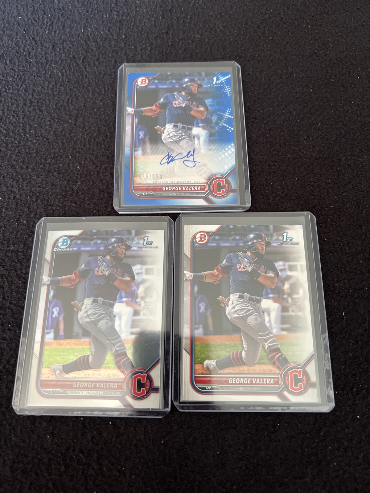 2022 Bowman George Valera Bowman 1st Blue Auto/Chrome/Base! /150! Hot! 🔥🔥🔥