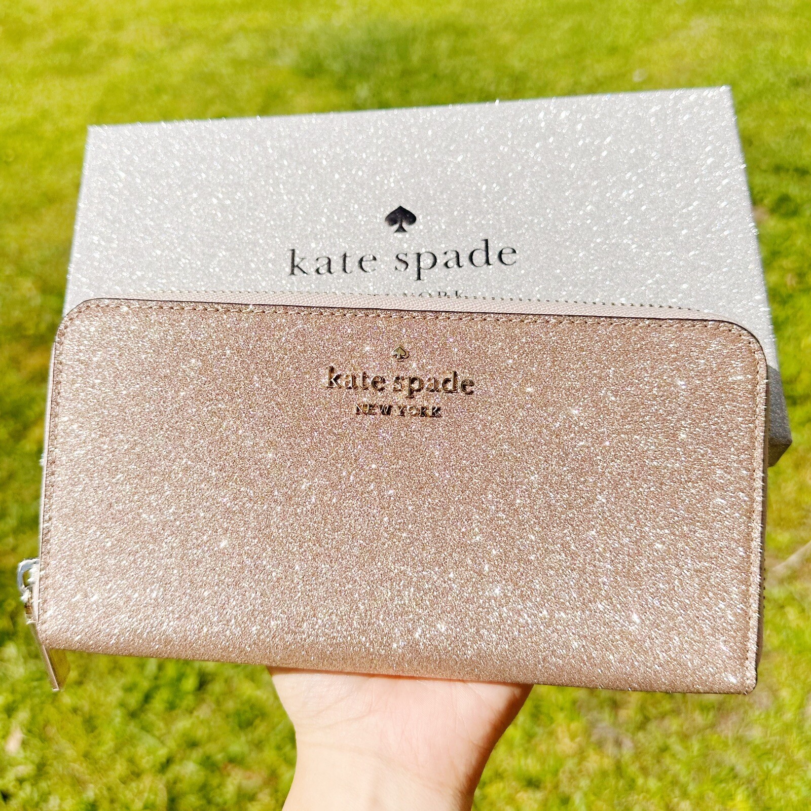 Kate spade shimmy glitter large continental wallet new www.gruponym.mx