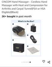 Cordless Hand Massager with Heat and Compression for Arthritis and Carpal Tunnel