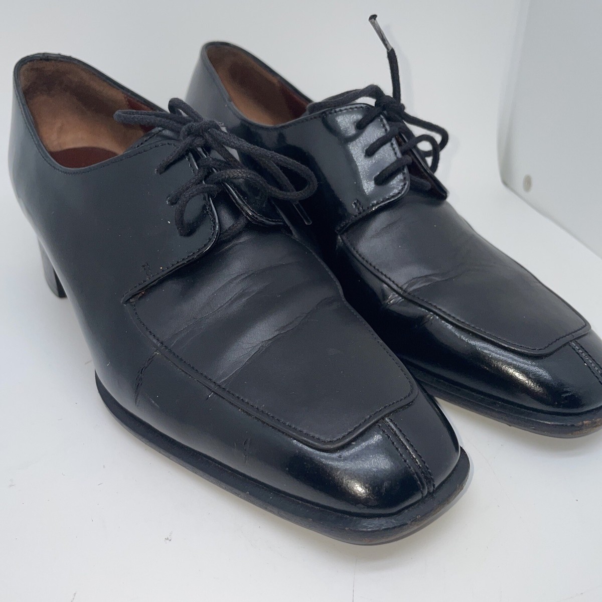 “New” Bally’s Black Patent Leather Laceups Sz-7.5 Bally Patent Leather Sneakers - Black Sneakers, Shoes  main image 4