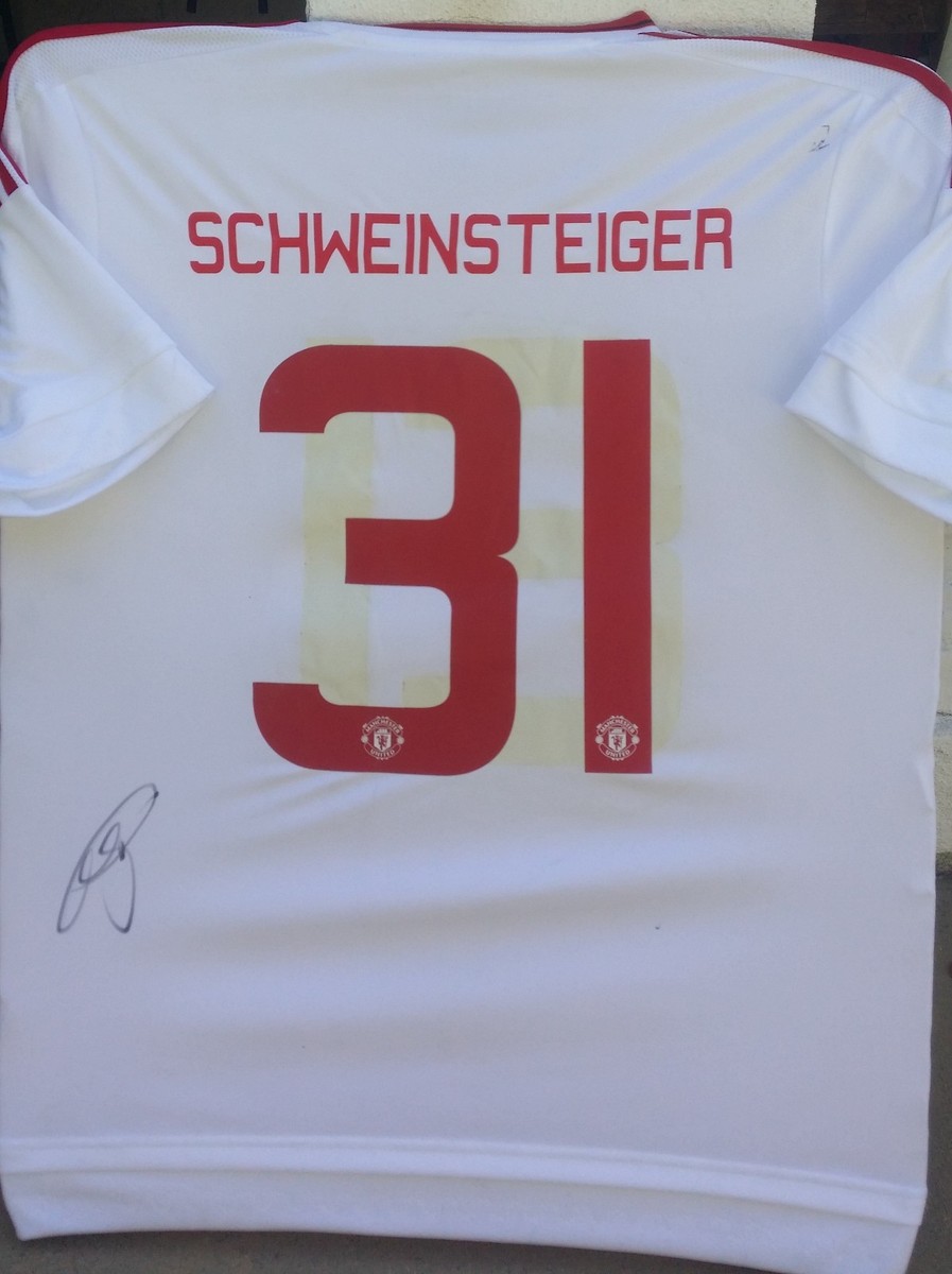 BASTIAN SCHWEINSTEIGER GERMANY SIGNED MANCHESTER UNITED ADIDAS