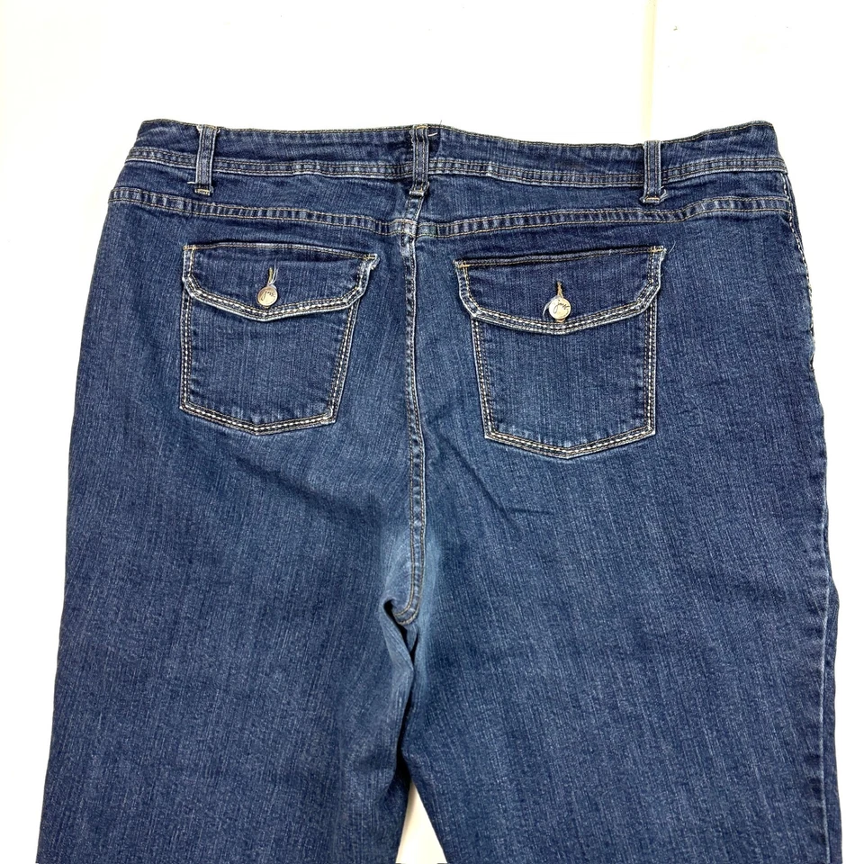 Pantalones cortos vaqueros JMS Skimmer traseros con solapa bolsillos para mujer talla 24W azul lavado oscuro Foto 4 de 4