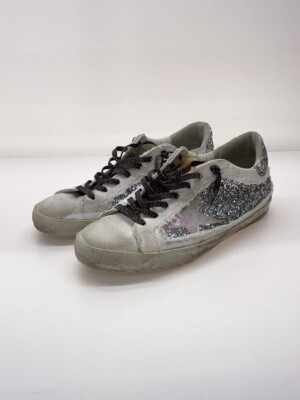GOLDEN GOOSE GGDB SUPERSTAR Silver Glitter EU:42 US:9 Men Sneakers