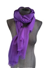 Très Belle Écharpe Mauve Cachemire Eric Bompard