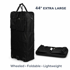 44” Extra Large Wheeled Lightweight Travel Duffle Bag Foldable Holdall with Zip