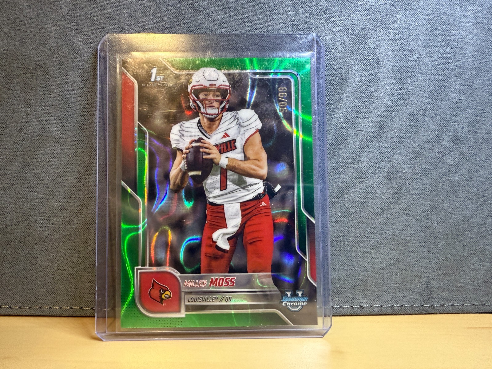 2025 Bowman U Chrome #141 Miller Moss Green Refractor #90/99 1st Bowman