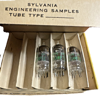 3 Matched Sylvania EJB 12AT7 RARE Engineering Sample W/Box Untested Collectors