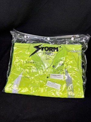 Storm Stripes RLS89-S PVC Rainsuit, Lime Green, Class 2 SMALL NIB!