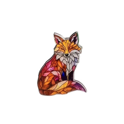 Red Fox Anstecker Pin Cartoon Anstecknadel Anime Schmuck Roter Fuchs Acryl