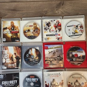 Playstation 3 PS3 10 Game Lot - Last of Us, COD, Uncharted, UFC, Racing, Sports