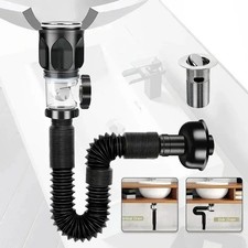 Universal Stainless Steel Basin Drain Pipe Anti Odour Sink Waste Trap