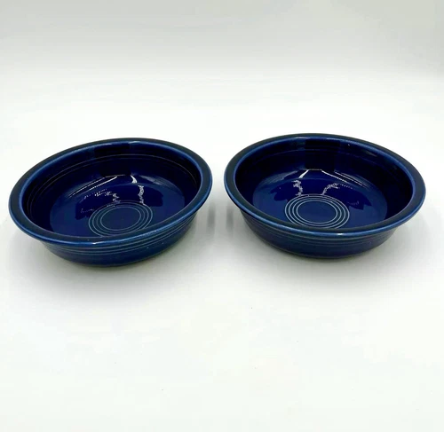 Fiesta Cobalt Blue Coupe Soup Bowl USA HLC Vintage Homer Laughlin 7”W x 2”H