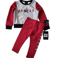 NIKE Air Jordan Girls 2-piece Pants Set  Sweatshirt Athletic set Size 2T Pink