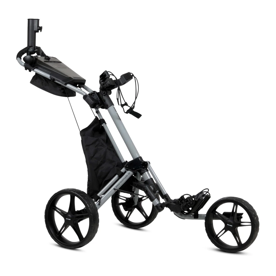 Tour Made 140 3-Rad Push Golftrolley Deutsche Markenqualität viel Zubehör inkl.