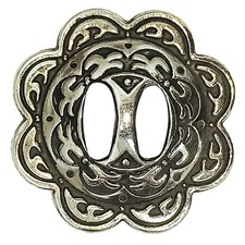 C-TY02 2 Pc Western Screw Back Nickle Slotted Concho Cowgirl Hilason