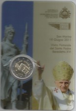 SAN MARINO 2011 2 EUROS “VISITA PASTORAL DEL SANTO PADRE BENEDETTO XVI” BLISTER
