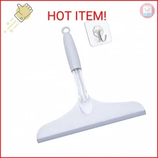 Shower Squeegee for Bathroom Glass Doors and Mirror, 10'' Rubber Window Cleaner 