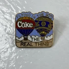 Vintage Enamel Coca-Cola Enamel Hot Air Balloon Lapel Pin Beer Flying In The 90s