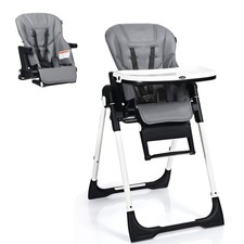 INFANS 4 in 1 High Chair  Booster Seat, Convertible Highchair w/Adjustable He...