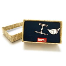 Marvel Thor Hammer & Wings Cufflinks Set &ndash; Official Avengers Superhero Gift Boxe