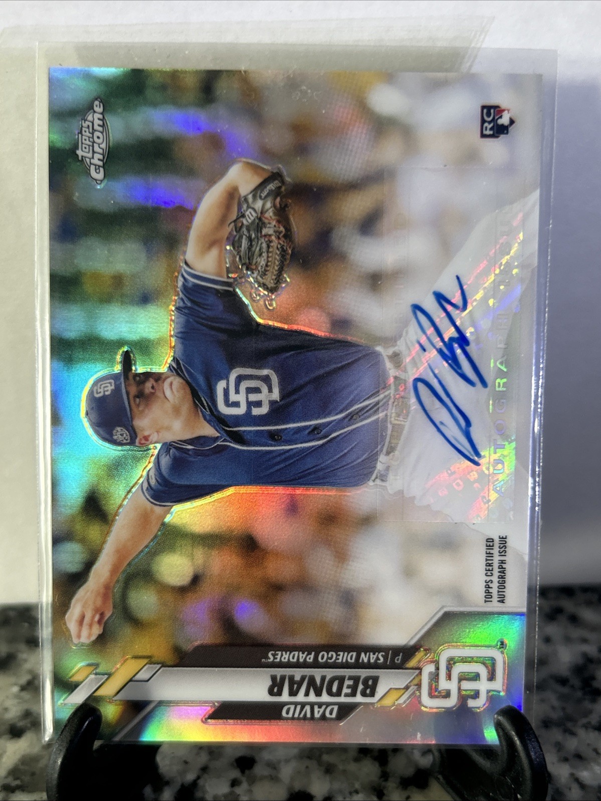 David Bednar Autograph Rookie Refractor 2020 Topps Chrome Update #USA-DB Padres