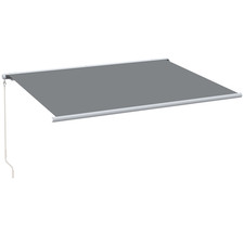Image of Outsunny 4x3m Full Cassette Electric Retractable Awning for Patio Door Window