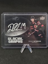 2023-24 UD Ice Glacial Graphs Drake Batherson Auto /25 #GG-DB Ottawa Senators