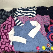 Tea Collection Lot of Girls Dresses 6 100 Cotton Twirl Floral Stripes Casual