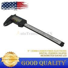 Digital Vernier Caliper 150mm 6" Carbon Fiber Electronic Micrometer Gauge LCD