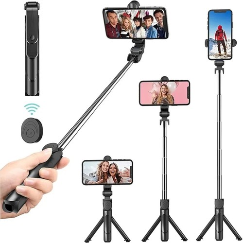 L01S Selfie Stick Tripod with Bluetooth Remote | Extendable Phone Stand 