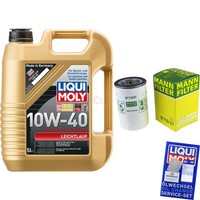 Mann Inspektionspaket 5L Liqui Moly 10W-40 FüR Ford Galaxy 2.3 16V 2.0I