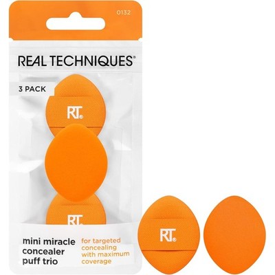 Real Techniques Mini Miracle Concealer Puff Trio Pack Orange - RT10013200