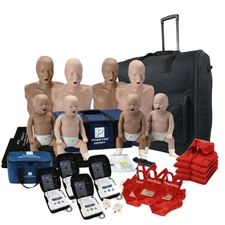 CPR Adult Manikin 4-Pack & Infant Manikin 4-Pack w. Feedback, AED UltraTrainers
