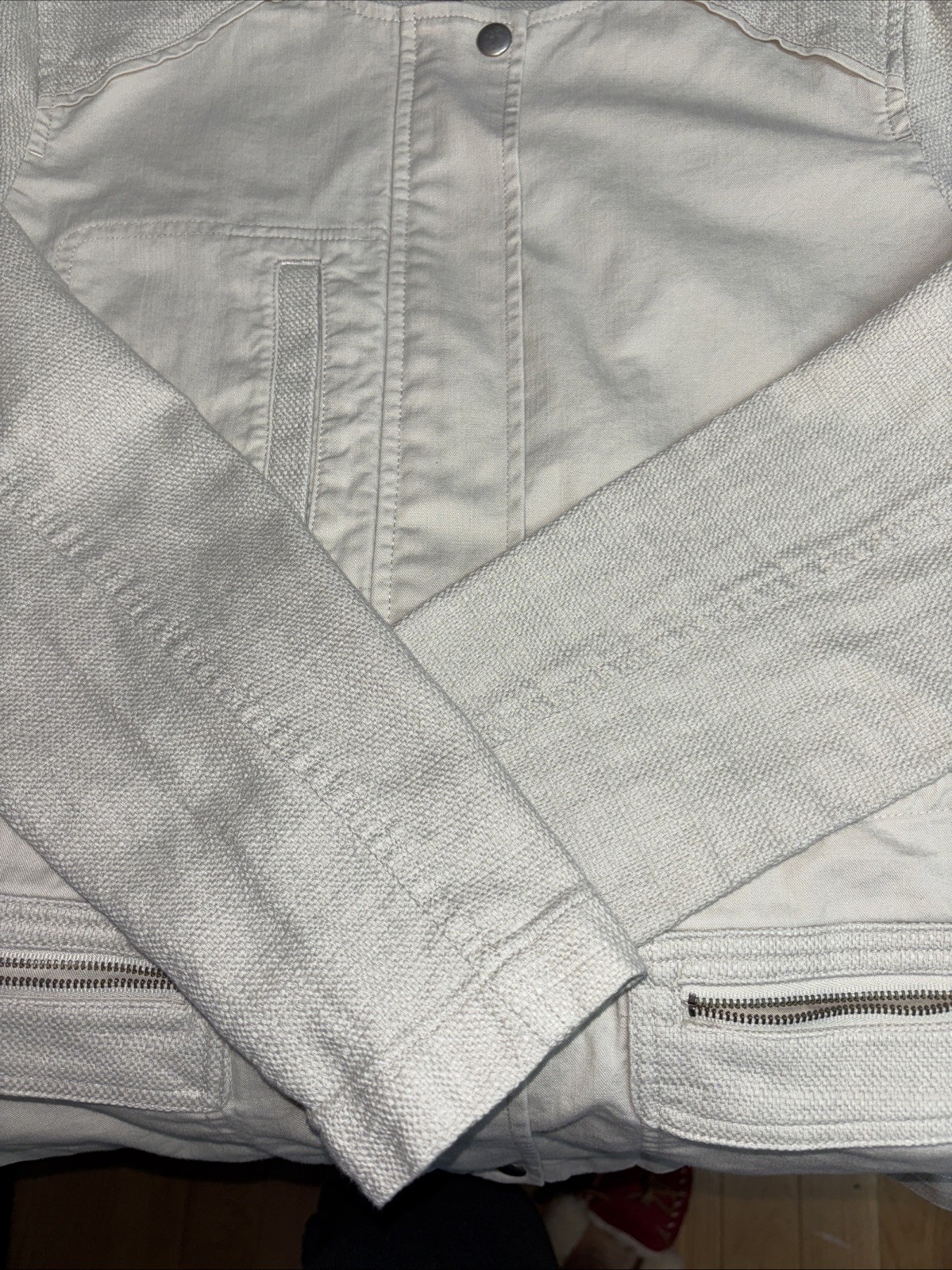 LOFT Utility Jacket Women’s Medium Neutral Beige … - image 9