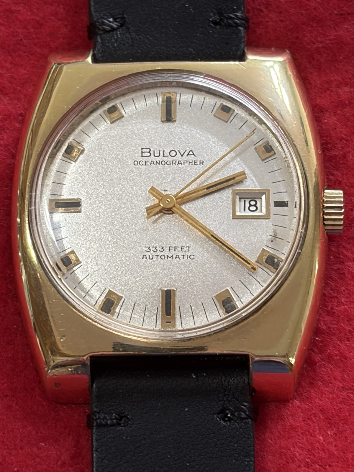 1968 Men's Bulova Oceanographer 17j Swiss Automatic 36mm Wristwatch-Runs Great