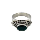 Mid Century Sterling Silver 925 M Sign Vintage Oval Eilat Stone Solitaire Ring 9