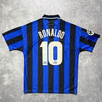 UMBRO Inter Milan Home Jersey 1997-98 Ronaldo #10 Blue Black