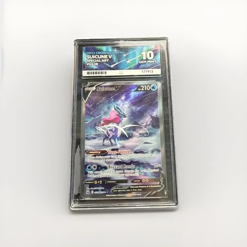 Pokémon TCG Suicune V GG38/GG70 Graded Perfect Subs ACE 10