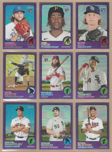 2022 REFRACTOR CROMADO PÚRPURA TOPPS HERITAGE HOT BOX - ELIGE EL QUE QUIERAS - Imagen 43 de 95