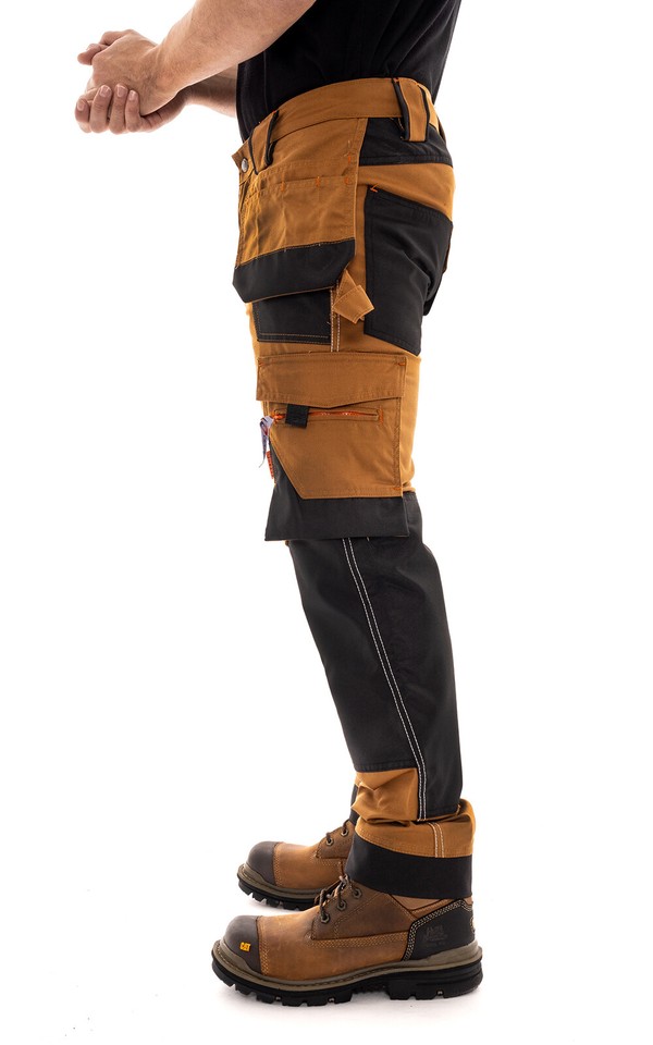 Mens Construction Work Pants Heavy Duty Cordura Cargo Workwear Utility ...
