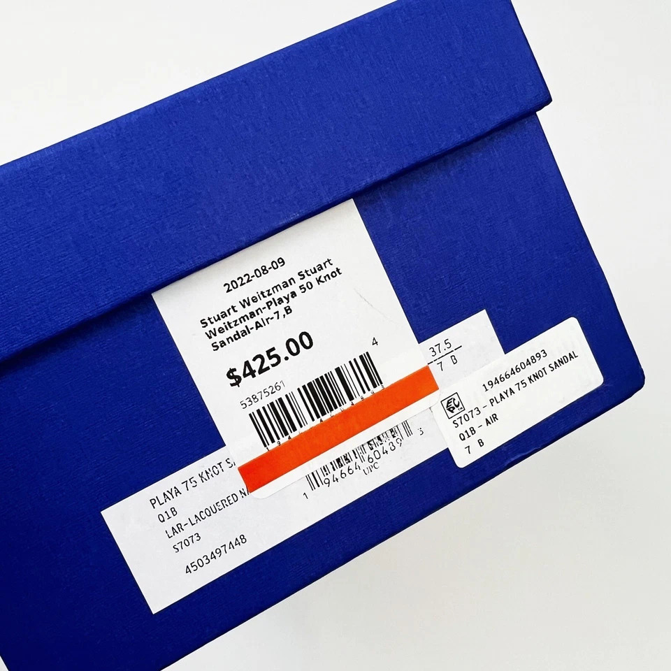 Sandalias de tacón Stuart Weitzman Playa 50 nudos azules talla 7 nuevas con etiquetas precio de venta sugerido por el fabricante $425 Foto 3 de 4