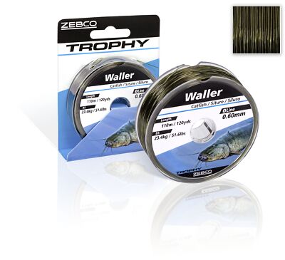Zebco Angelschnur 0,60mm Trophy Wels 110m 23,4kgMonofileschnur 